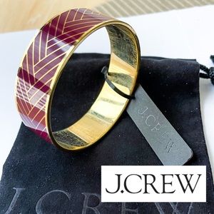 J.CREW Maroon Chevron Bangle